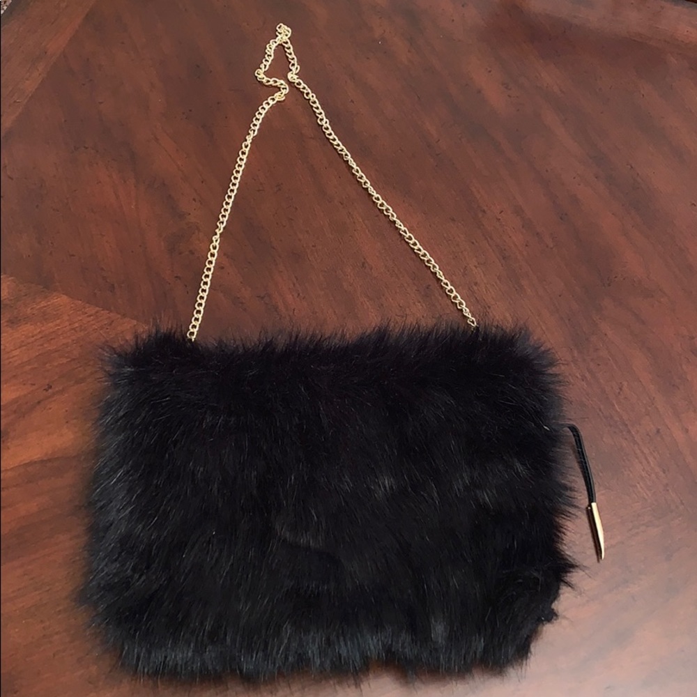 Faux Fur Crossbody Purse